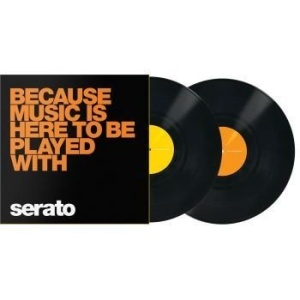 Serato Control Vinyl Manifesto BLACK/Yellow&Orange (la paire)